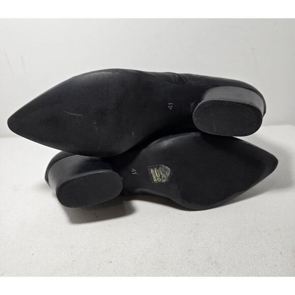 Miz Mooz Women's Ruched Leather Ankle Boots Black Sz 41 - Picture 7 of 9